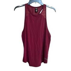 Victoria’s Secret Sport Athletic Tank Top Burgundy Red Mesh Size S Gym